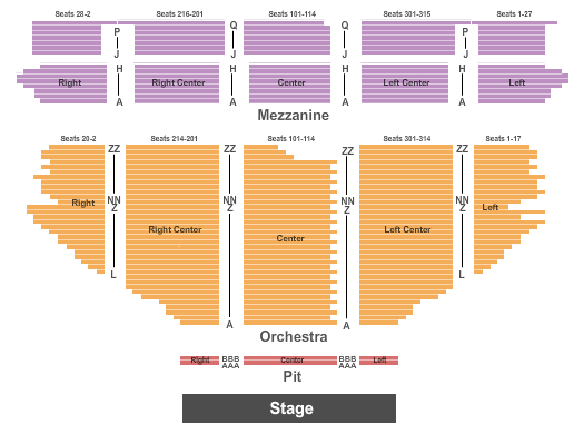 Hollywood Pantages Theatre A Beautiful Noise Seating Chart